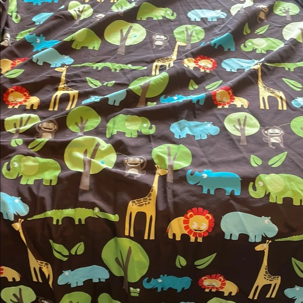 FREE with purchase Colorful Safari Animal kids shower curtain